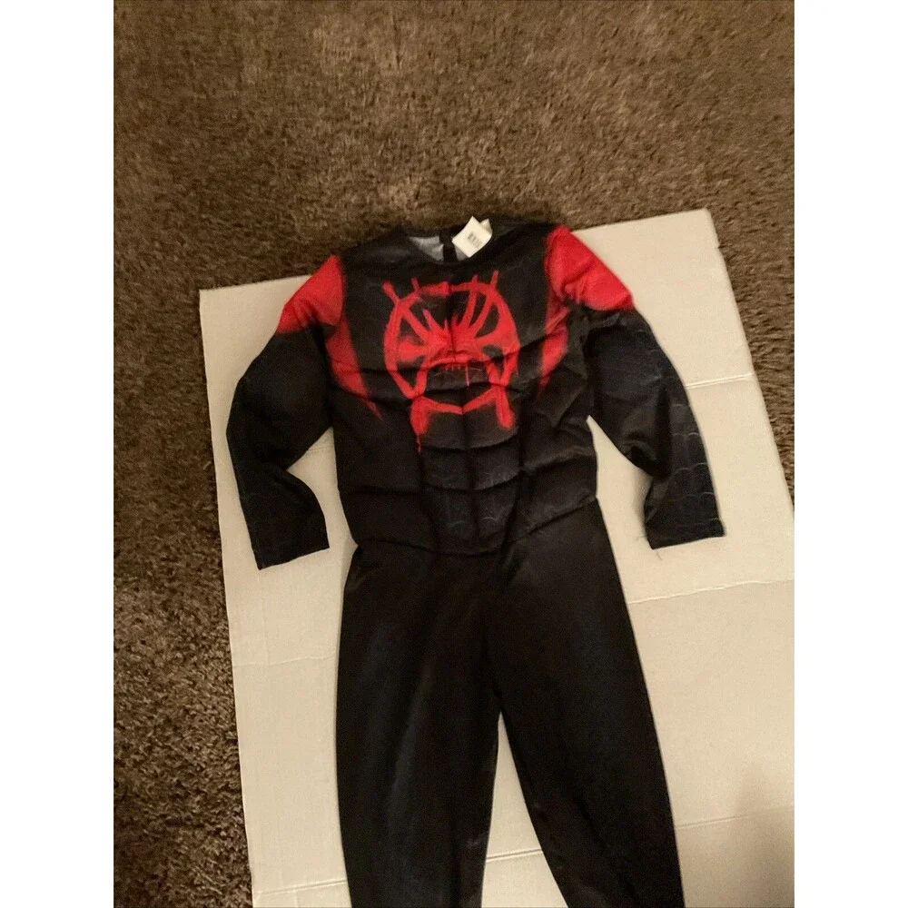 Miles Morales Spider Man Muscle Costume Hasbro Mask Marvel Across Spider Verse - Picture 2 of 11